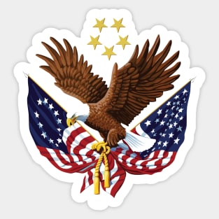 BALD EAGLE- U.S VETERANS Sticker